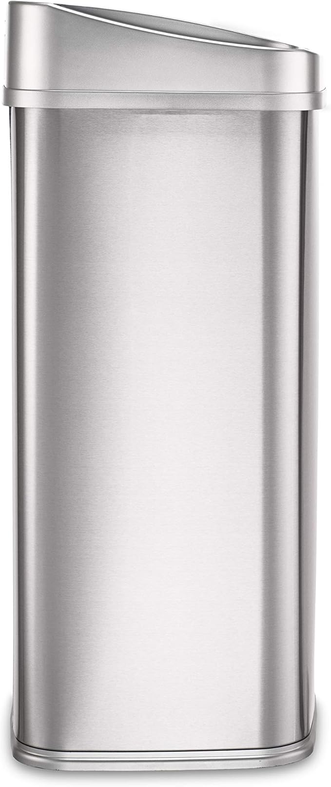 Ninestars Automatic Touchless Motion Sensor Rectangular Trash Can 13.2 Gallons, 50L, Silver, 13 Gal. 50 L, Silver Trim
