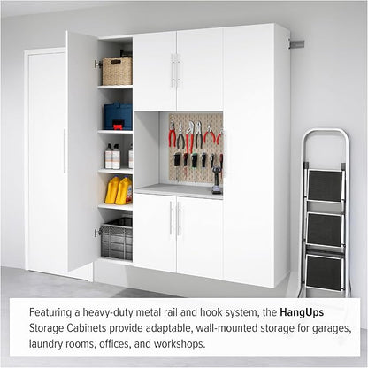 Prepac HangUps Large Storage Cabinet - Immaculate White 36" Cabinet with Storage Shelves and Doors; Ideal for Bin and General Storage Solutions