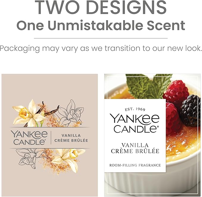 Yankee Candle Large Tumbler Scented Candle with up to 80 Hour Burn Time, Premium Plant Wax Blend for Consistent Burn, 20 oz Tumbler Candle with Room Filling Fragrance, Vanilla Crème Brûlée