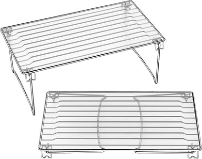 Deco Brothers Stackable Cabinet Shelf Organizer, 2 Pack, Chrome