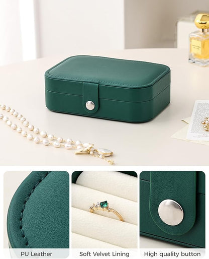 CASEGRACE Jewelry Box For Women Portable Travel Jewelry Case for Necklace Earring Rings Jewelry Holder Case Gift Box Girls