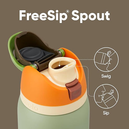 Owala FreeSip Insulated Stainless Steel Water Bottle with Straw, BPA-Free Sports Water Bottle, Great for Travel, 32 Oz, Camo Cool | Insulated, with Straw, for Sports, Travel, and School, BPA-Free
