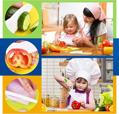 Yeeammk Montessori Toddler Knife Set-3PCS Kids Safe Knives for Real Cooking Kids Cooking Sets Real Cooking Kitchen Tools Toddler Friendly Knives
