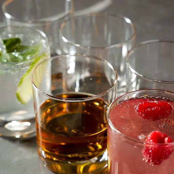 LEMONSODA Premium Highball 12oz/15oz Glass Sets - Elegant Tom Collins Glasses - Tall Water Drinking Glasses - Bar Glassware for Mojito, Whiskey, Cocktail (10oz, Set of 24)