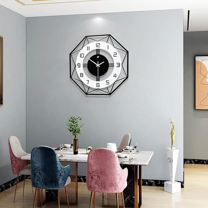 Large Wall Clocks for Living Room Decor Modern Silent Wall Clock for Home House Kitchen Bedroom Decorative Big Wall Clock Non Ticking Battery Operated Quartz for Bathroom Outdoor Indoor 17 in