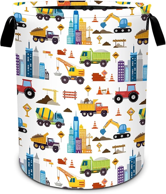 Truck Laundry Basket Waterproof Laundry Hamper Foldable Laundry Bag with Handles for Bedroom, Bathroom, Office, Clothes Storage