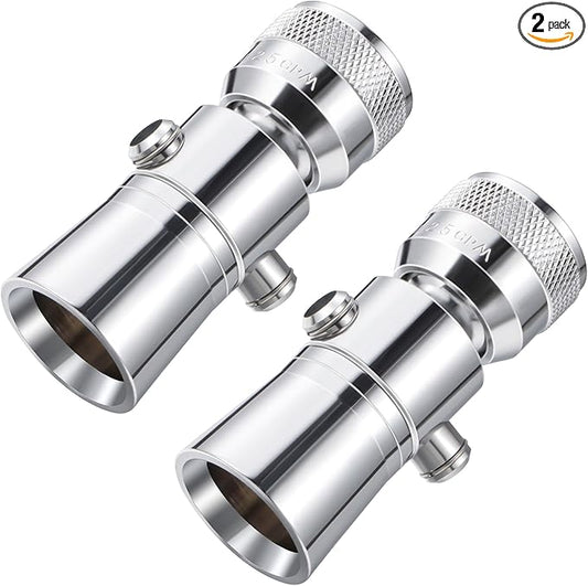 Enhon 2 Setting Pivoting Single Spray Shower Head with Shut Off Valve Replacement for 52652-PK Compatible with Delta Shower 2.5 GPM Brass Water Saving Shower Head Chrome 1" Diameter Spray Face (2 Set)