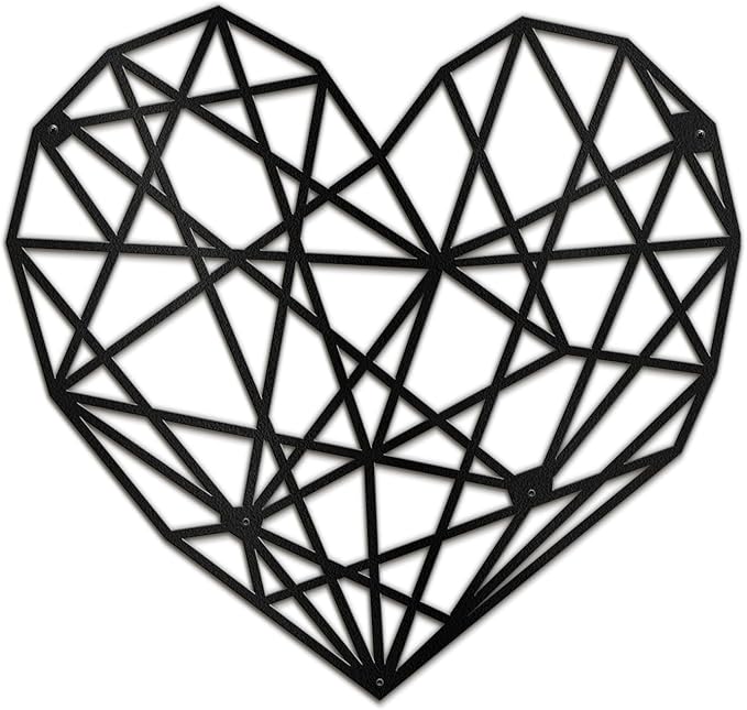 SIGNLEADER Metal Wall Art Decor Eternal Diamond Modern Abstract Wall Sculpture Hangings Home Decoration for Living Room, Bedroom, Bathroom, Kitchen, Outdoor - 24" Black
