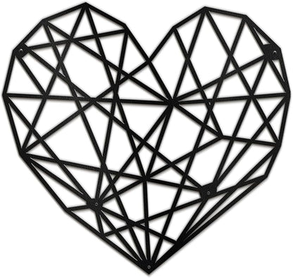 SIGNLEADER Metal Wall Art Decor Eternal Diamond Modern Abstract Wall Sculpture Hangings Home Decoration for Living Room, Bedroom, Bathroom, Kitchen, Outdoor - 24" Black