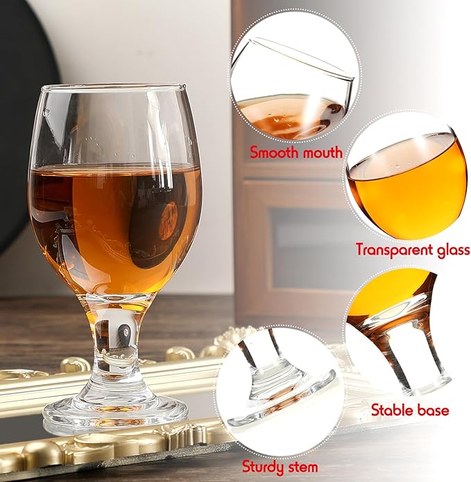 Patelai Set of 60 Clear Glasses 13.5 oz Water Goblet Glass Stemmed Water Glasses for Juice Wine Beer Tea Milk Cold Beverages Drinks Dishwasher Safe