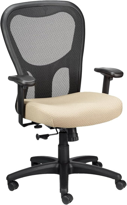 Tempur-Pedic TP9000C Mesh Swivel Task Chair with Tempur Material, Cooling Gel Layer, Adjustable Armrests, and Lumbar Support, Beige