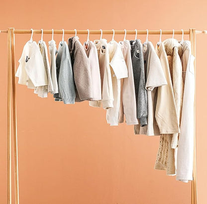 JSF50Pcs Baby Hangers, Adjustable Nursery Children Coat Hanger, Non-Slip Infant Pant Hangers for Newborn Clothes Girl Boy Toddler Infant (Gery)