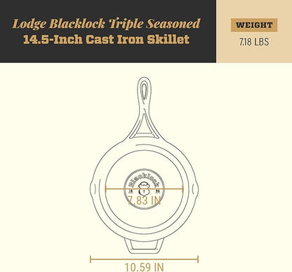 Lodge Blacklock Cast Iron Skillet Set, 10.25" & 12" - Triple Seasoned - Lightweight - Easy Cleanup - Premium Cookware