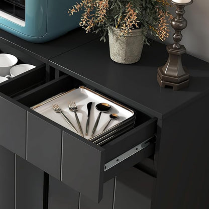 Small Bathroom Cabinet with Adjustable Shelves, Drawer, Anti-Tip Design, 14.96" L x 11.81" W x 32.09" H, Durable MDF for Bathroom, Kitchen, Laundry Storage, Soft-Close Door