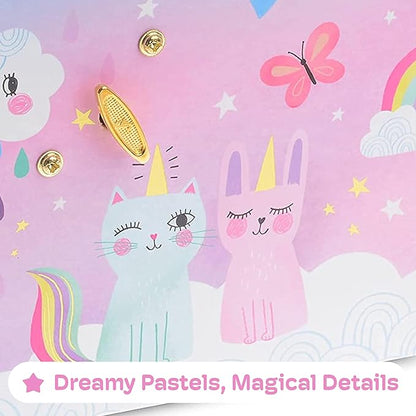 Jewelkeeper Unicorn Musical Jewelry Box for Girls - Cotton Candy Unicorn Design Music Box with 2 Pullout Drawers to Store Earrings, Necklace and Bracelets, Plays The Beautiful Dreamer Tune