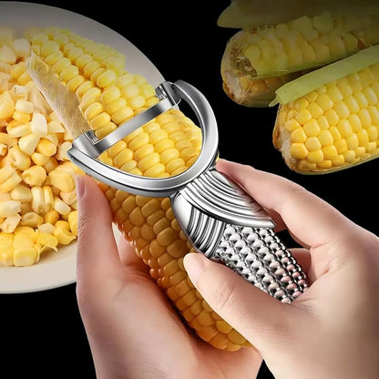 TEEVEA Corn Peeler for Corn on the Cob, Stainless Steel Corn Cob Stripper, Kernel Remover Tool for Home Kitchen BBQ Canning Camping