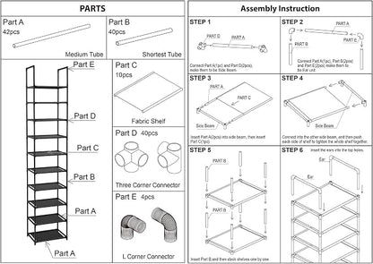 FIDUCIAL HOME 10 Tiers Vertical Shoe Rack 10 Pairs Skinny Shoe Shelf | Tall Narrow Space Saving for Entryway Closet, Easy to Assemble, 11"L x 11"W x 68.8"H