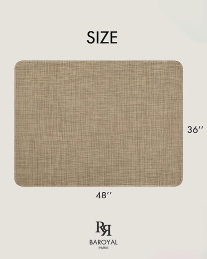BARoyal Office Chair Mat for Hardwood Floor Under Desk Computer Rolling Chair Mat for Wood/Tile Floor Non-Slip Heavy Duty Desk Rug PVC Plastic Hard Floor Protector 36" x 48"(Linen)