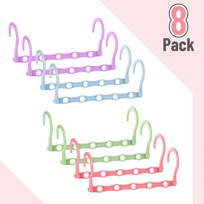 Mr. Pen- Space Saving Hangers, 8 pcs, 360° Rotating Hooks, Magic Cascading Hanger Organizer with 5 Enclosed Slots, Closet Organizers and Storage for Clothes, College Dorm Room Essentials