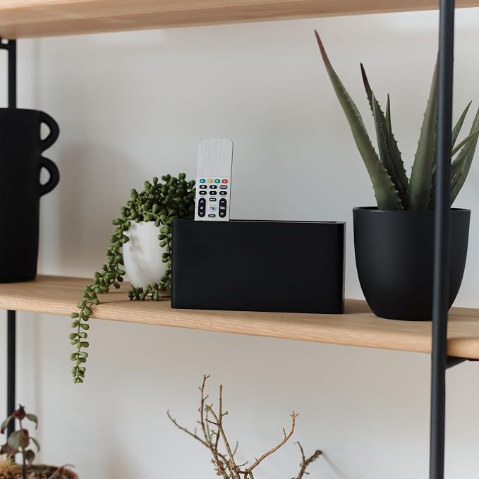 KIBAGA Premium Wooden Remote Control Holder - Easy Install Adhesive Wall Mount Caddy Keeps 3-4 TV Remotes Neatly Organized - Stylish Natural Wood Organizer is Perfect for Any Bed Or Living Room Wall