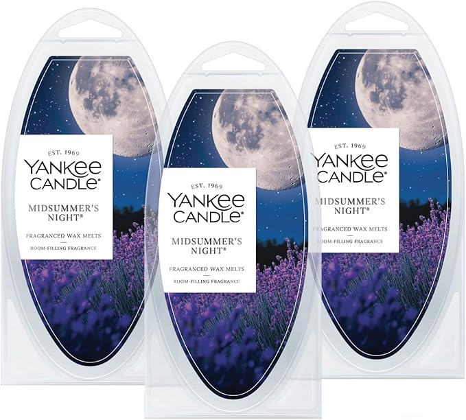 Yankee Candle Midsummer's Night Wax Melts, Pack of 18, Suitable for All Wax Warmers