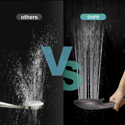 Cobbe 8-Setting Handheld Shower Head Bathroom Showerhead Set - Detachable Shower Heads with 5ft Stainless Steel Hose and Brass Swivel Bracket (ORB)