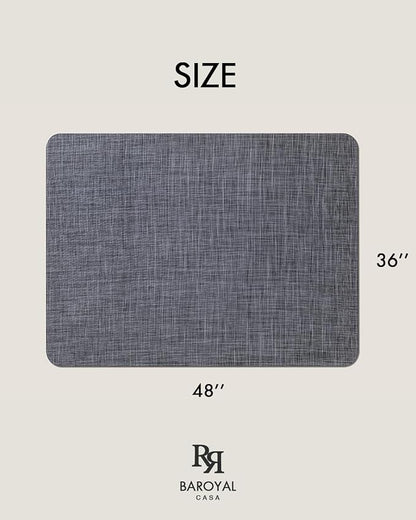 Baroyal Office Chair Mat for Hardwood Floor Under Desk Computer Rolling Chair Mat for Wood/Tile Floor Non-Slip Heavy Duty Desk Rug PVC Plastic Hard Floor Protector 36" x 48" (Cool Grey)