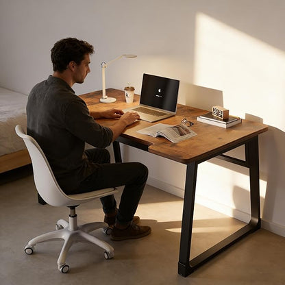 Small Computer Desk Gaming Desk 31.5 inch Modern Simple Style White Writing Study Table for Home Office Bedroom Living Room Easy Assembly