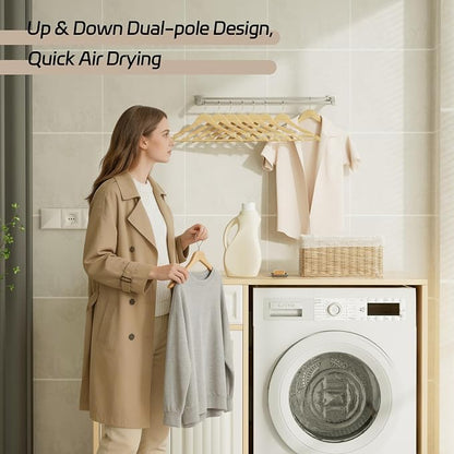 Alise Double Towel Bar, 28 Inch Towel Rack for Bathroom Wall Mounted, SUS304 Stainless Steel Bathroom Towel Holder Joining Process Towel Rail for Bathroom, Brushed Nickel