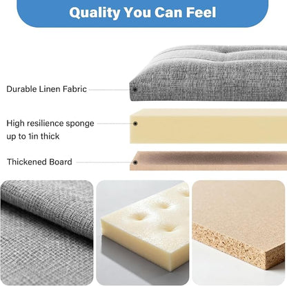 Dayacoco Storage Ottoman Foot Rest Stool, Foldable Foot Rest Stool with Thicker Foam Padded Seat, 43L Small Ottoman with Storage, Holds Up to 350lbs, 17x13x13in,Drak Gray