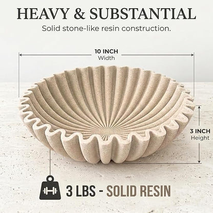 OAKOA Large Decorative Bowl for Home Decor - Purse Bowl Decor - Key Bowl for Entryway Table - Coffee Table Bowl - Organic Modern Home Decor