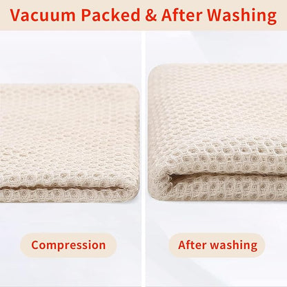 Homaxy 100% Cotton Waffle Weave Kitchen Dish Towels, Ultra Soft Absorbent Quick Drying Cleaning Towel, 13 x 28 Inches, 24-Pack, Mixed Color