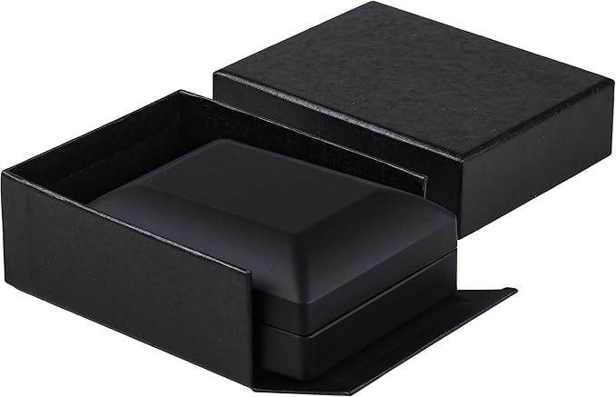 Allure - Luxury Pendant Box With LED Light, Square Shaped Elegant Diamond Pendant Case, For Unique Proposal, Engagement Or Wedding, Small, Black Velvet Interior Jewelry Display Gift Box. 6 Boxes.
