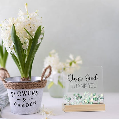 Farmhouse Decor, Acrylic Christian God Home Decorations, Aesthetic Entry Way Table Shelf Decor, Living Room Table Accessories, Boho Office Decorations For Work (05)