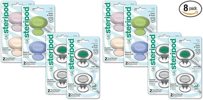 Steripod Clip-On Toothbrush Protector Exclusive Multi Color,2 Count (Pack of 8)