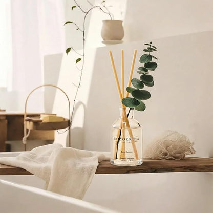 COCORRÍNA Eucalyptus Reed Diffuser Set of 3 - Sandalwood Rose, Cherry Blossom, Gardenia Scents, 1.7 fl oz Each, Total 5.1 oz, Scented Oil Diffusers for Home & Office