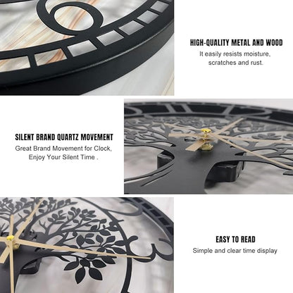 Big Wall Clock - Wall Clocks for Living Room Decor, Quiet and No Ticking Suitable for Wall Decor, Living Room Decoration, Kitchen Decoration