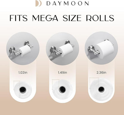 Day Moon™ Polished Chrome Toilet Paper Holder - Chrome Toilet Paper Holder Wall Mount