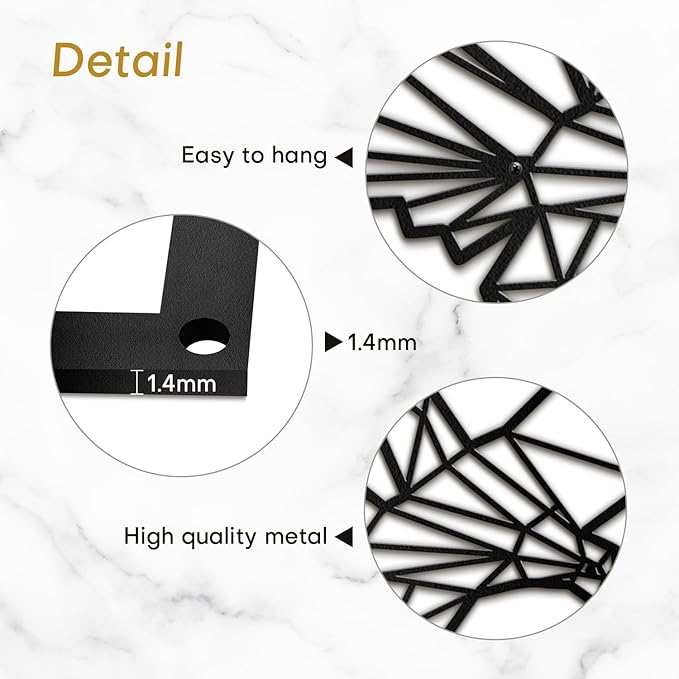 SIGNLEADER Metal Wall Art Decor Eagle Preying Modern Abstract Wall Sculpture Hangings Home Decoration for Living Room, Bedroom, Bathroom, Kitchen, Outdoor - 36" Black