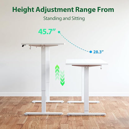 Agilestic Electric Standing Desk, Extra Large 71 x 31.5 Inches Height Adjustable Desk, Sit Stand Up Workstation for Home Office, Ergonomic Rising Gaming Computer Table with Memory Preset,White
