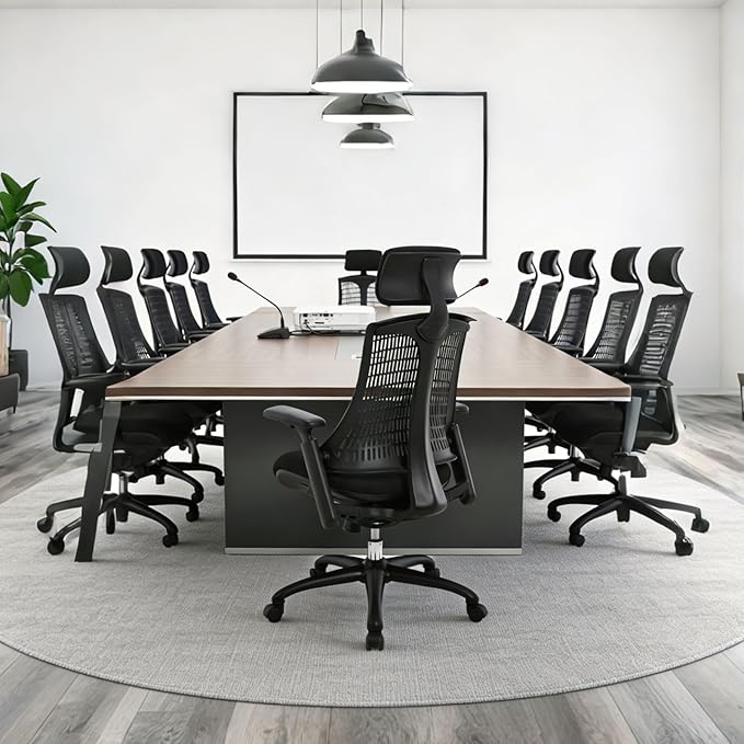 LuxErgo Home Office Chair, Executive Office Desk Chair, Comfortable Ergonomic Gaming Chair with Breathable Mesh Back, BIFMA Certified Heavy-Duty Base, Comfortable Desk Chair for Long Sitting