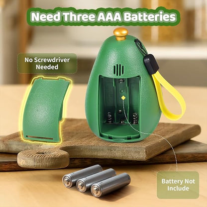Avocado Digital Countdown Timer, Cute Kitchen Gadget, Adjustable Volume Timer for Cooking and Baking, One-Button Design, 99-Minute, Use AAA Battery, Portable Digital Timer, Home Kitchen Tool