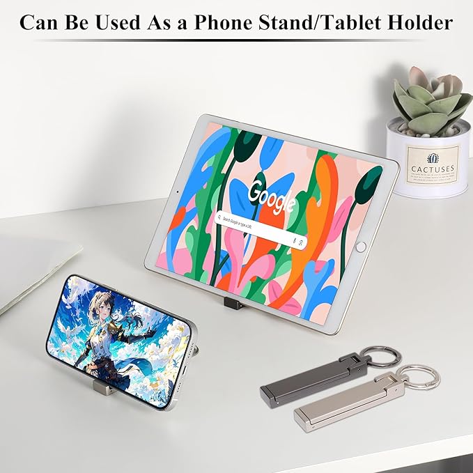 Purse Hook for Table Desk Folding Handbag Holder Mobile Phone Stand Holder for Women Men (New Upgrade-Black)
