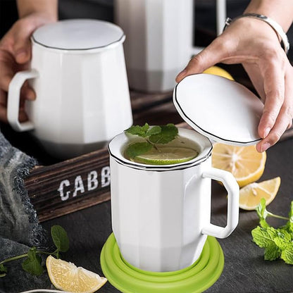 Mug Stacker Kitchen Cabinet Shelf Organizer for Cupboard and Pantry Organization - Expandable and Stackable Storage Solution for Tea Cups and Coffee Mugs - Save Space and Stay Organized (3Pcs Green)