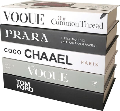 PTShadow 5 Pcs Decorative book Aesthetic Chic Faux Book Set for Room Décor,Modern Home Decor Coffee Table Decor