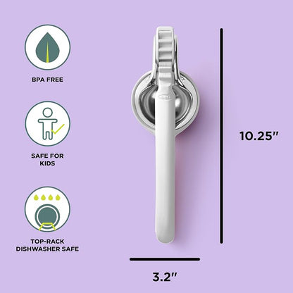 Chef'n FreshForce Lemon Squeezer Citrus Juicer, Manual Hand Press with Dual-Gear Power for Maximum Juice Extraction, Durable, Baking White
