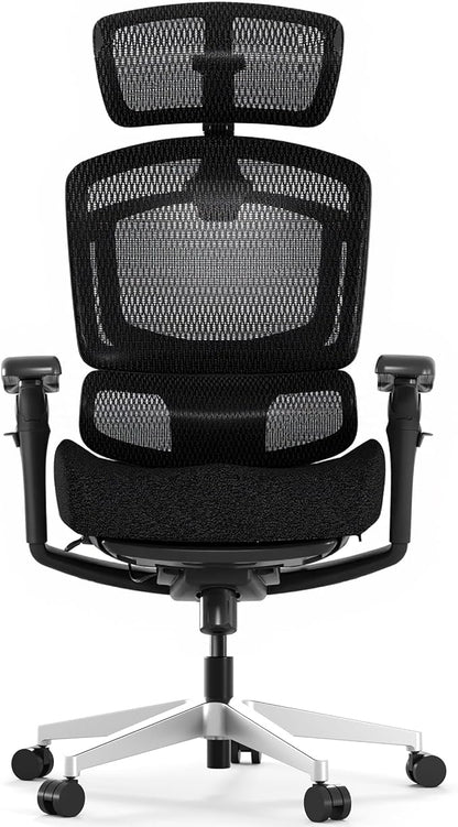 FLEXISPOT ErgoX-PRO Ergonomic Office Chair with Footrest Black – Cloudtech Cushion, 5D Lumbar, 7D Armrests, 4D Headrest, 551LBS Capacity – Office, Gaming, Home