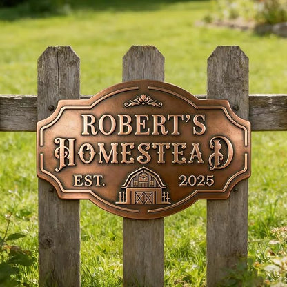 Copper Decor Anniversary Wedding Gifts for Women Personalized Outdoor Metal Sign, Customize the Great Outdoor Rustic Cabin, Lodge, or Home Décor, Laser Copper Decor Wall Art, Family Gifts
