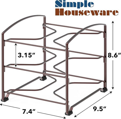 Simple Houseware Kitchen Wrap Organizer Rack, Bronze