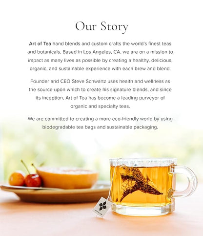 Art of Tea | Organic Green Pomegranate Green Tea 2.5oz | Artisan Loose Leaf Tea Tin